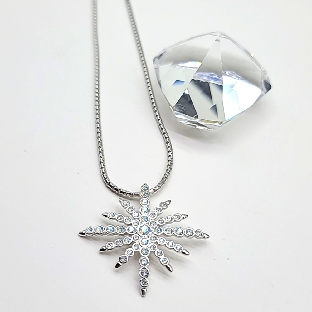 $119 NWOTS! Touchstone by Swarovski Austrian Crystal "Snowflake" Pendant ❄️ - Picture 6 of 12